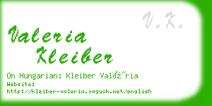 valeria kleiber business card